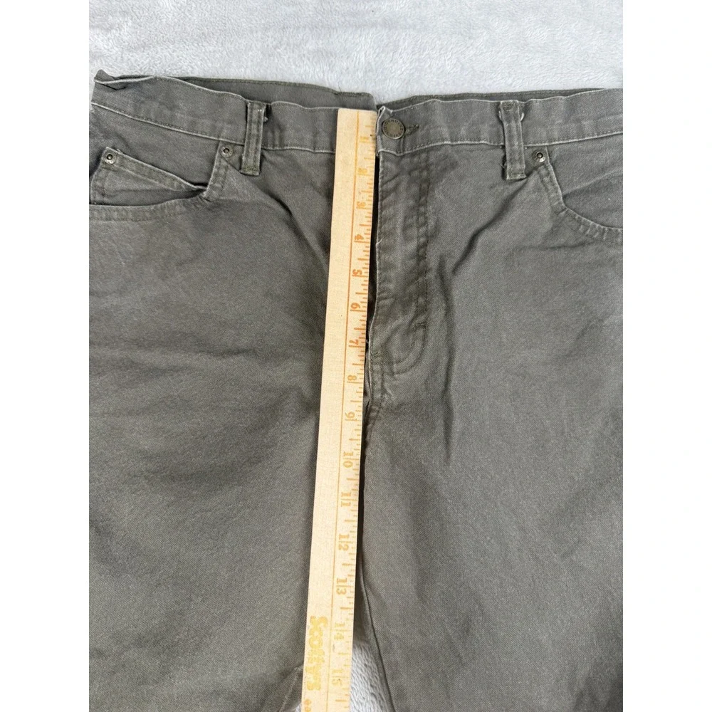 Dickies Carpenter Pants Mens 34x30 Gray Olive Stretch Duck Canvas Work Utility